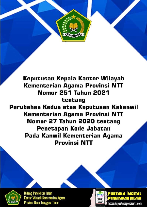 SK Kakanwil Perubahan Kedua Kode Jabatan Lingkup Kanwil Kemenag NTT